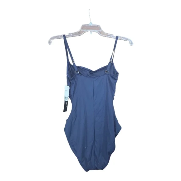 NWT La Blanc Island Goddess Draped Lingerie One Piece Sz 4 Indigo - Picture 3 of 6